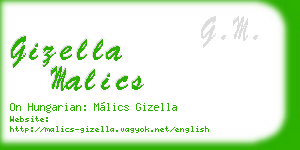 gizella malics business card